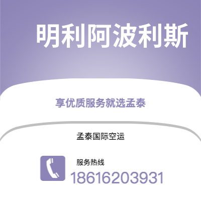 白山市到明利阿波利斯空运公司|白山市至美国明利阿波利斯航空运输2