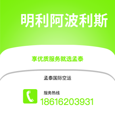 上海市到明利阿波利斯空运公司|上海市至美国明利阿波利斯航空运输2
